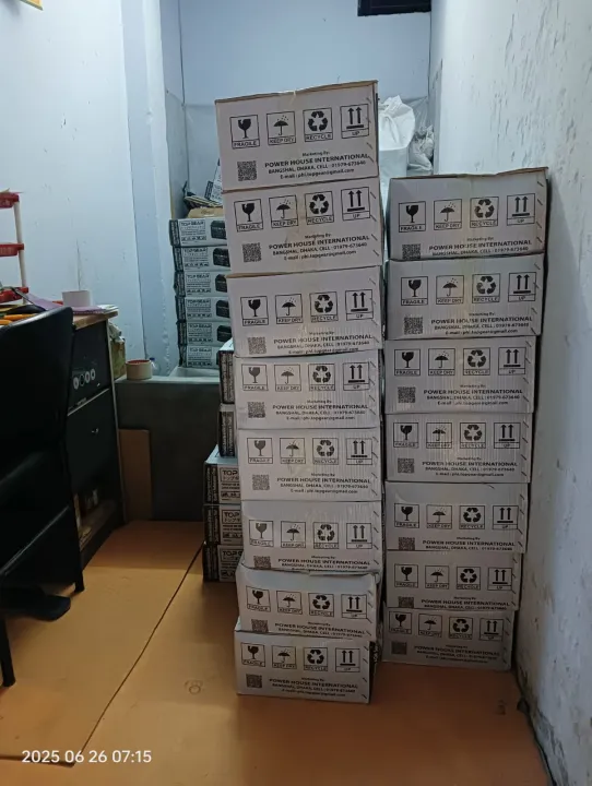 TOP GEAR Battery cartons arranged inside the business premises